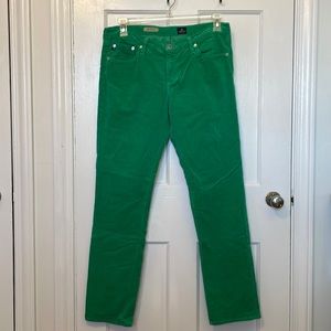 Green Corduroy slim pants Anthropolgie 32R small/Medium